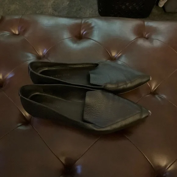 (Lori) Everlane Black Leather Loafers Italy sz 9 - Picture 3 of 6